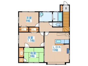 豊平4-11テラスハウスの物件間取画像